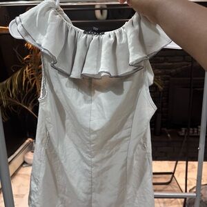 Elegant Cream Ruffle Dress